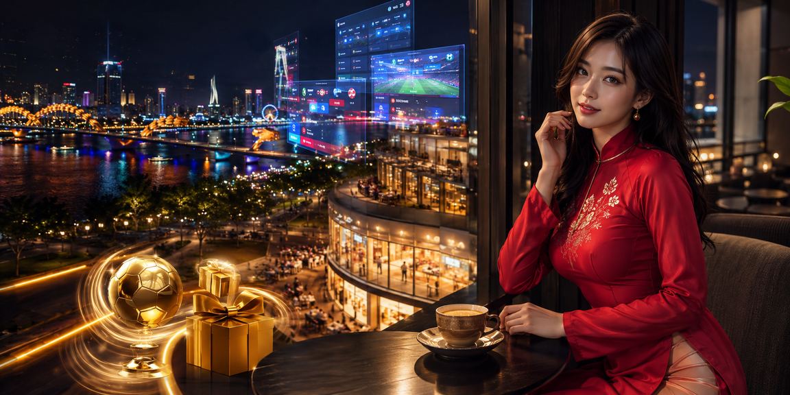 Cặp đôi trẻ Đà Nẵng mặc áo dài trải nghiệm casino và cá cược trực tuyến trên điện thoại
